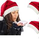 OCTEEN Santa Hat Christmas Hats Xmas Party Red Knitted Beanie For Adult Women Men
