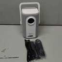 [Short Throw/1200ANSI/Built in Apps] 4K Outdoor Projector with WiFi and Bluetooth, Auto Focus Projector with Dual-Mode Stand, Smart Portable Proyector with Netflix/YouTube/PrimeVideo & Dolby (White-gray)