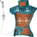 Massaging Heating Pad for Neck and Shoulders and Back, 24" x 35" Large Electric Heating Pad for Back Pain Relief with 3 Heat Levels, 4 Massage Settings, 2H Auto Shut-Off, 4 Massage Motors, Green