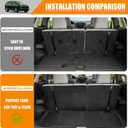 Cargo Mat Compatible with 2016-2025 Honda Pilot Cargo Liner Backrest Liner Seatback Protector for 2024 Honda Pilot Accessories(16-25 Pilot)