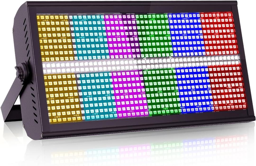 Led Wall Washer Light,200W Stage Lighting Bar Dj Light Bar Party Lights DJ Disco Lights Professional DMX Control Auto Play Sound Activated Strobe Lighting for Parties Church Wedding Club (Black 1PC)