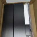 KLM Liquor Bottle Display Shelf, Coffee Syrup Rack Organizer, 3 Step Countertop Liquor Wine Rack, Mini bar,Liquor Cabinet, Home Retro Bar Shelf Stand for Liquor Whiskey, Spirits（Black）