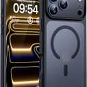 TOCOL for 17 Pro Case, Full Camera Protection, Drop Protection, Built-in Magnetic Ring, Translucent Matte Phone Case for 17 Pro 6.3 inch (Space Black)