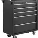 MilleLoom Professional Workstation Version 24" 5-Drawer Rolling Tool Chest - Lockable Storage Cabinet with Wheels for Workshop & Garage Organization
