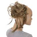CAISHA Jumbo Scrunchie Braided Updo Wavy Messy Bun Hairpiece Brown Mix G6D
