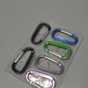 CampTek Carabiner Caribeaner Clip,3" Large Aluminum D Ring Shape Carabeaner with Keyring Keychain Hook