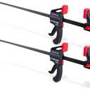 POWERTEC 71597 36 Inch Bar Clamps with Spreader, Trigger Clamps for Woodworking, One-Handed Carpenter Quick Clamp Sets for Gluing, Wood Clamps for Woodworking Tools, 2 pack