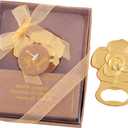 12 pcs Gold Rose Love Bottle Opener Wedding Favors Gifts with Exquisite packaging Box Wedding Gifts For Guests Engagement Anniversaries Souvenirs Party Supplies by WeddParty(Rose)