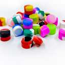 100pcs 2ML Silicone Containers Non-Stick Containers Wax Concentrate Multi Use Storage Jars Assorted Colors