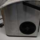 EUHOMY Nugget Ice Maker Countertop with Handle, Ready in 6 Mins, 34lbs Per Day, Removable Top Cover, Auto-Cleaning, Portable Sonic Ice Maker with Basket and Scoop, for Home/Party/RV/Camping (Silver) (Steel Light Silver)