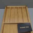 SMIRLY Silverware Drawer Organizer  Bamboo Kitchen Drawer Organizer, Adjustable Utensil Holder and Cutlery Tray, Drawer Dividers for Flatware and Kitchen Utensils (5 Slot, Natural)