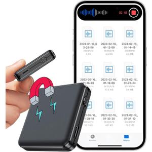 128GB Voice Activated Recorder  160 Hours Continuous Recording | 1600 Hours Storage | 1536kbps Hi-Fi Audio | Voice Activation | Magnetic Design | Multi-Interface Playback