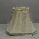 Set of 2 Medium Bell Lamp Shade 6.25" x 8" Top 11" x 16" Bottom 12" High (Spider) Rectangle Cut Square Replacement Vintage Silk Lampshade for Table Floor Living Room Bedroom Eggshell Color