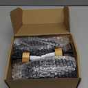 Glass Soap Dispenser Set. Hand and Dish with Bamboo Tray. Vintage Pump for Kitchen Sink Bathroom. Stylish Permanent Labels (Matte Black)