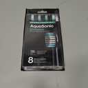 AquaSonic Genuine Standard Replacement Brush Heads | ADA Accepted | for Normal & Sensitive Teeth | Compatible with Many AquaSonic Toothbrush Handles (8 Pack Black)