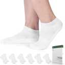 Bulinlulu Bamboo Viscose Diabetic Socks for Women&Men,6 Pairs Non Binding Diabetic Ankle Socks,Wide Socks Size 6-9 9-11