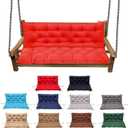 Swing Cushion Replacement Outdoor Porch Waterproof Bench Cushion 2-3 Seater Washable Bench Replacement Cushions for Outdoor Patio Porch Swing Cushions (47x40in, Red)
