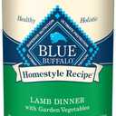 Blue Buffalo Homestyle Recipe Adult Wet Dog Food, Made with Natural Ingredients, Lamb Dinner with Garden Vegetables, 12.5-oz Can (Pack of 12) BBD 07/24/28