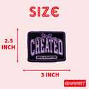7 x Created with A Purpose Ephesians 2:10 Patch 3 Inches Christian Religious Jesus Bible Verse Iron On/Sew On Embroidery Fabric Applique Patches for Trucker Hats Clothes Backpack DIY Accessories