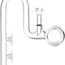 Glass Lily Pipe Spin Outflow with Surface Skimmer for Aquarium Planted Tank (17mm for 16/22mm (5/8'' i.d.) tubing)