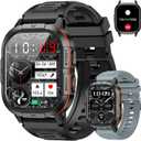 Smart Watch for Men Fitness Tracker: Waterproof Military Digital Mens Watches Running Make Answer Call Smartwatch Android Phone iPhone Samsung Compatible Sleep SpO2 Heart Rate Monitor Step Pedometer