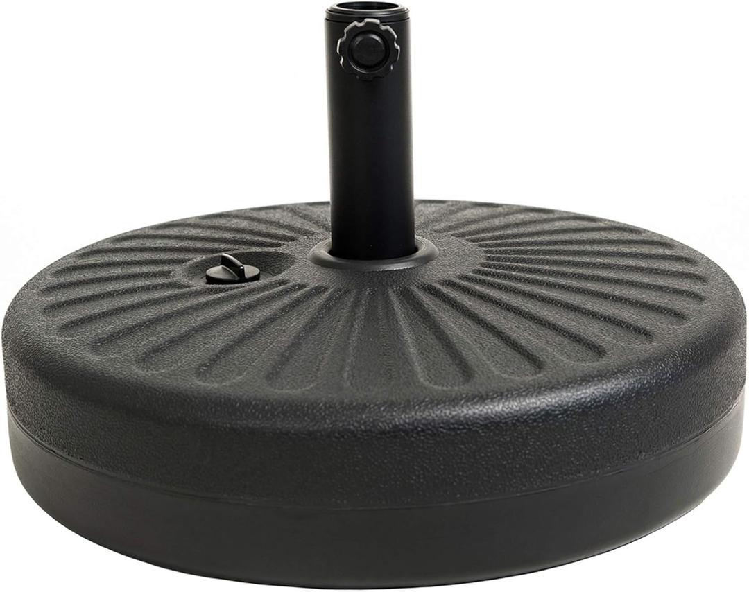 C-Hopetree 78 lb Heavy Duty Water Fillable Base Stand for Patio Outdoor Market Table Umbrella, Black