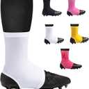 Spats Football Cleat Covers,Youth Cleat Covers Football,Bike Cleat Covers,Football Cleat Covers Keeps Dirt/Turf Debri Out,Cleat Sleeves for Football Soccer Lacrosse Youths Adults (Medium, White)