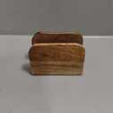 Samhita Burning Finish Mango Wood Napkin Holders For Kitchen Upright Paper Napkin Storage Dispenser House, Party, Restaurant, Hotel, Cafe, Bar (5.5"x 2.5"x 4")