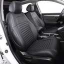 EKR Accord Seat Covers for Honda Accord 2023 2024 2025 2026 EX,SE &2023-2026 (Hybrid) Sport,EX-L,Sport-L,Touring,(Rear Row W/40/60 Split Backrest),Leather Seat Covers for Trucks Full Set (Black)
