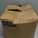 Kingsyard Tube Squirrel Proof Bird Feeders for Outdoor Hanging, Metal Caged Bird Feeder with Rain Proof Covered for Wildbirds Finches Bluebird, 4 Feeding Ports, Green