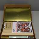 American Mahjong Set 24MM Green Small Mahjong Set Consists of 174 Tiles, Mahjong Box, 4 Mahjong Rack, Game Manual and 3 Dice