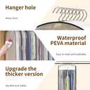 Upgraded Thickened Clear Garment Bags for Hanging Clothes 4 Packs (40 & 50 inch), 10 Gusseted Clothes Hanging Storage Bags for Closet, Shirts, Coats, Dresses