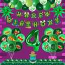 Turtle Happy Birthday Party Decorations Turtle Theme Party Supplies - Happy Birthday Banner - Number 4 Balloon Birthday Party Decorations Set
