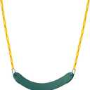 Sunnyglade Swings Seats Heavy Duty with 66" Chain,Playground Swing Set Accessories Replacement with Snap Hooks and Hanging Strap Support 440lb (Green)