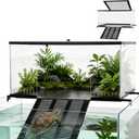 Brobear Above Tank Turtle Basking Platform 75 Gallons Acrylic Large Turtle Basking Platform, Fits 18-20" Wide Aquariums, Anti-Rust & Safe for Red-Eared Sliders, Easy to Install Escape-Proof Design