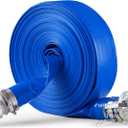 VEVOR Backwash Hose, 2 in x 100 ft, Blue PVC Hose, with Clamps, Camlock, Aluminum Fittings, Fit Various Pumps, for Sewage Treatment, Water Transportation and More Agricultural Purposes