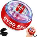 New Auto-Start Power Gyro Ball, Torque Ball with LED Lights, Wrist Ball Exerciser for Stronger Arms, Wrists and Fingers (with Ball Bag)