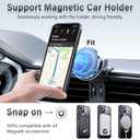Magnetic Hybrid Clear Case for iPhone 14 - [Compatible with MagSafe] [Built-in Camera Protector] [Not Yellowing] Hard Transparent Back Silicone Edge Phone Case Cover, 6.1", Black