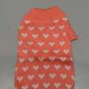 Dxhycc Dog Knitted Sweater Heart Puppy Sweater Warm Soft Pet Holiday Clothes for Small Cats and Dogs (Pink, S)