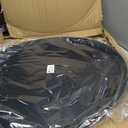 2 Pcs Large Restaurant Serving Trays 24" x 29" Oval Plastic Food Serving Tray Non Slip Rubber Lined Black Serving Tray for Cafeteria (2)