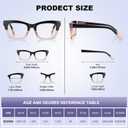 Reading Glasses for Women-5 Pack Blue Light Blocking Square Fashion Readers with Spring Hinge Computer Eyeglasses(Mix1, 2.50x)