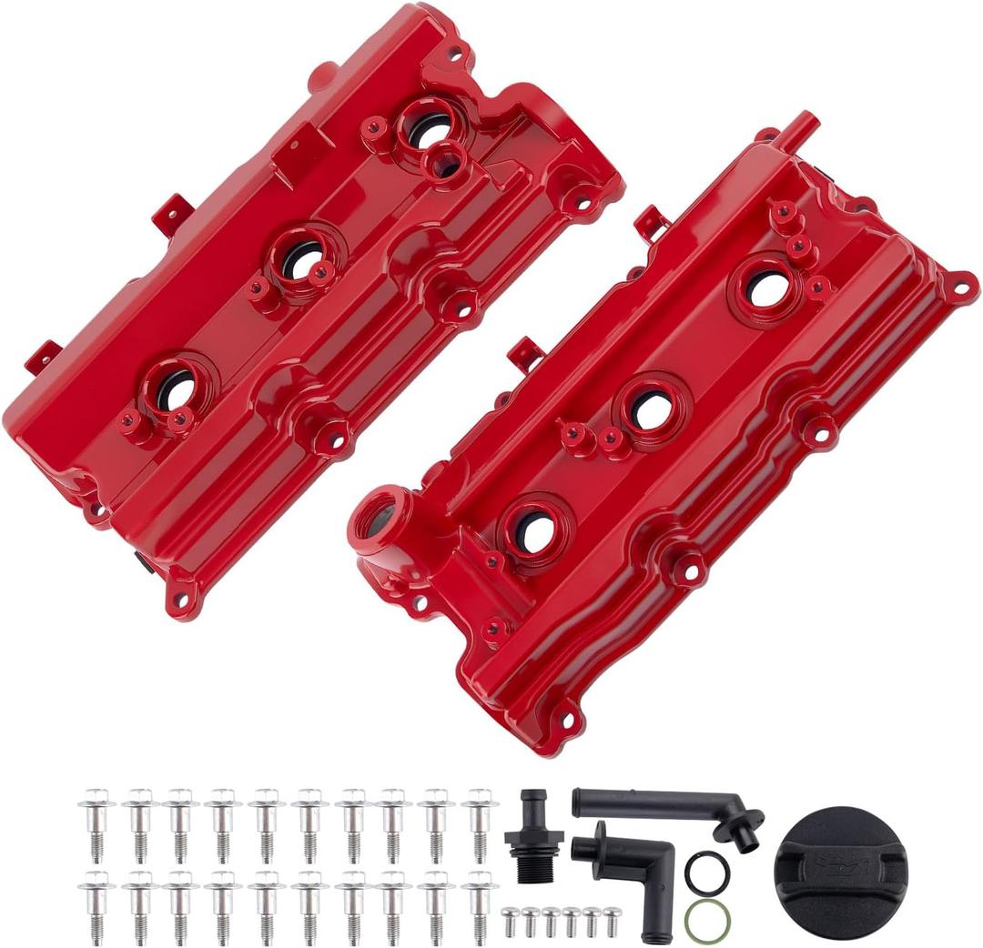 maXpeedingrods Upgrade Aluminum Cylinder Head Engine Valve Cover | for Infiniti FX35 G35 M35, for Nissan 350Z, VQ35DE 3.5L V6 2003-2008, Replace# 13264-AM610, 13264-AM600, with Gasket Kit