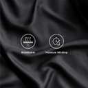 Bedsure King Size Sheet Set, Cooling Sheets, Rayon Derived from Bamboo, Deep Pocket Up to 16", PureWoven, Breathable & Soft, Hotel Luxury Silky Bedding for Hot Sleepers, Black