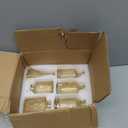 UPBUD Amber Glass Bud Vases Set of 12, Gold Mini Flower Vase for Centerpieces, Small Vases in Bulk for Wedding Decorations, Vintage Vase for Table, Recepetion, Home Decor