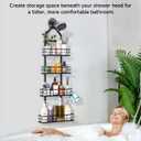 Shower Caddy Hanging Rustproof, 4 Tier Adjustable Hanging Shower Caddy Over Showerhead, No Drilling Handing Shower Racks for Bathroom Shampoo Soap Storage
