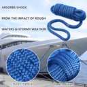 AOLEBA Boat Dock Lines 3/8'' x 15' Dock Line for Boats, Double Braided Nylon Boat Rope, Boat Lines for Docking with Loop, Mooring Lines Marine Rope Set - 2 Pack (Blue)