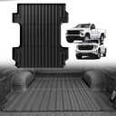 TripleAliners Truck Bed Mat Compatible with 2019-2025 2026 Chevy Silverado 1500/GMC Sierra 1500 Accessories 6.6FT Vehicle Perfectly Flush All Weather Protection TPE Heavy Duty Cargo Mat(Standard Bed)