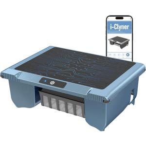 T1B Solar Powered Pool Skimmer Robot, Automatic Robotic Pool Surface Skimmer Cleaner with 24/7 Cleaning, Dual Charging Modes, Auto-Dock, Inground & Above-Ground Pools (Blue)