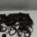 BARSDAR Beach Wavy Dark Brown Clip in Hair Extensions  16 Inch 6PCS Thick Soft Synthetic Hairpieces, Full Head Clip in Hair Extensions for Women  Voluminous Easy Wear Daily Party - Dark Brown