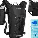 Lightweight Hydration Backpack for Women & Men, Small Running Backpack, Hiking Backpack with 2L Water Bladder Running Vest for Hiking Cycling Running Biking Black